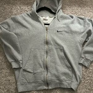 Vintage Grey Nike Zip Hoodie